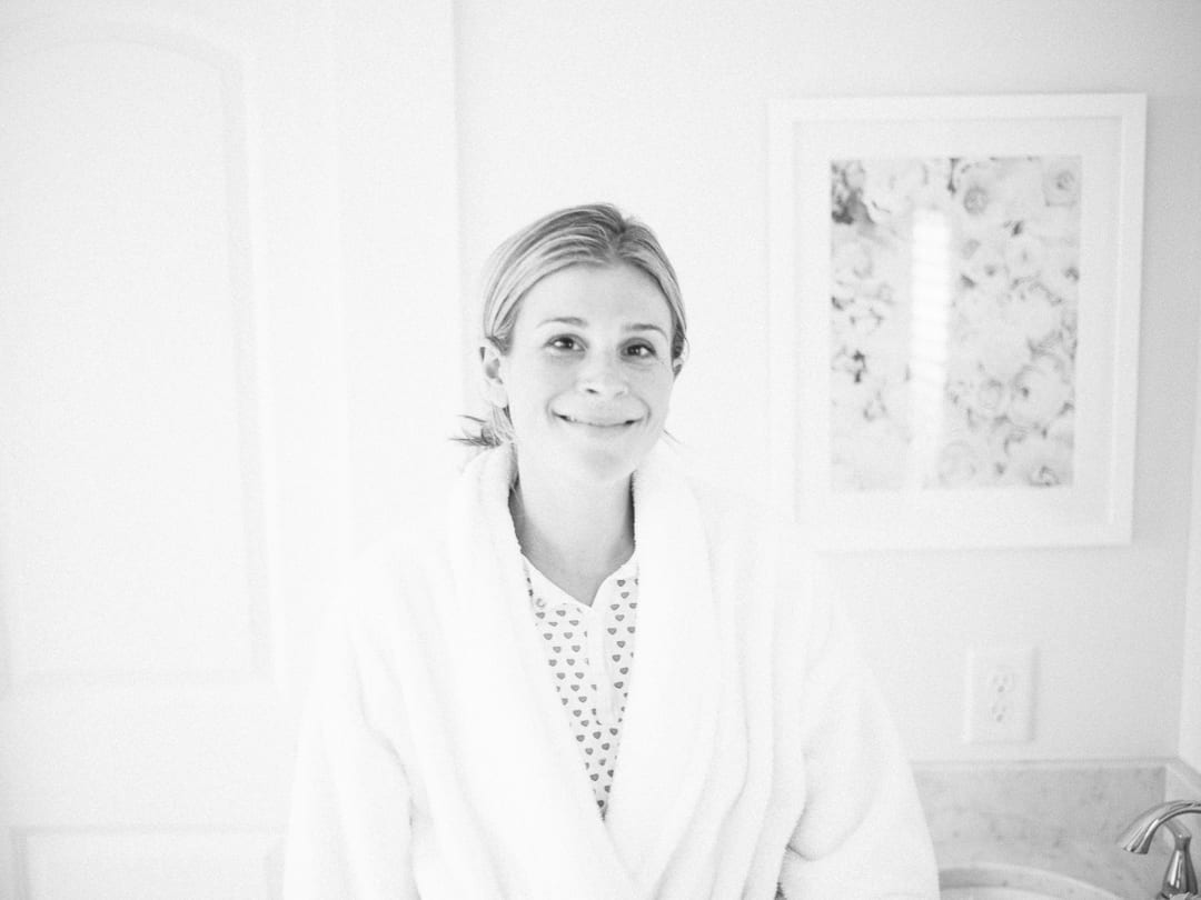 Lucy Cuneo In Bathrobe, Sharing her Skincare Secret Weapon