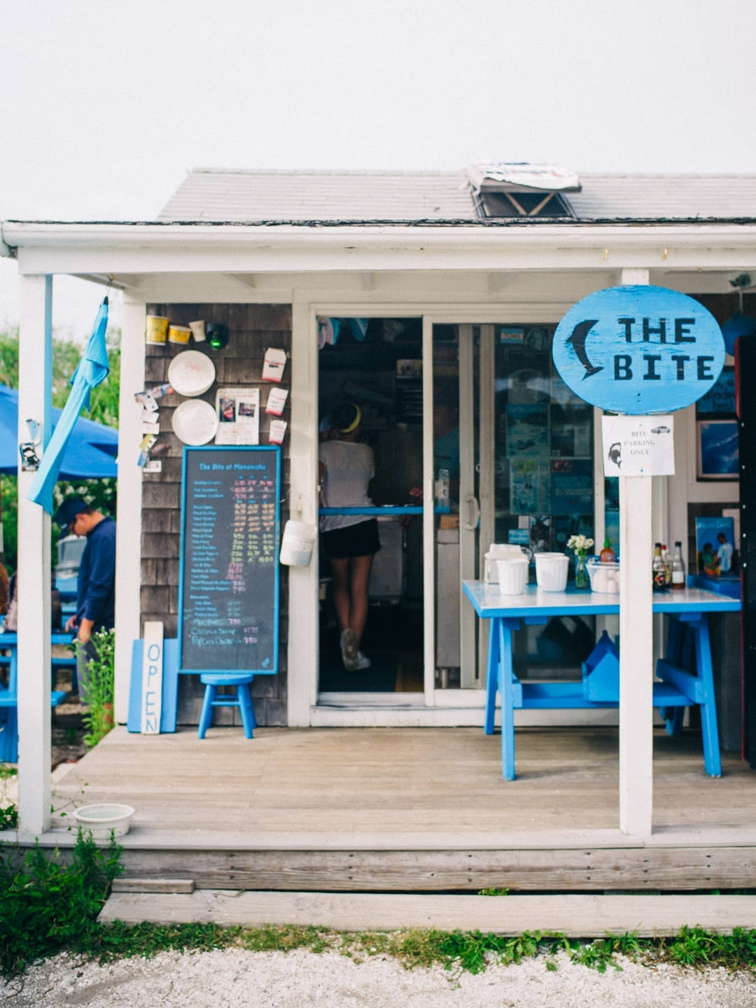 Martha's Vineyard Guide - the outside of a dive restaurant called The Bite on Martha's Vineyard